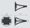 les mesures lampadaire solaire 3000 lumen